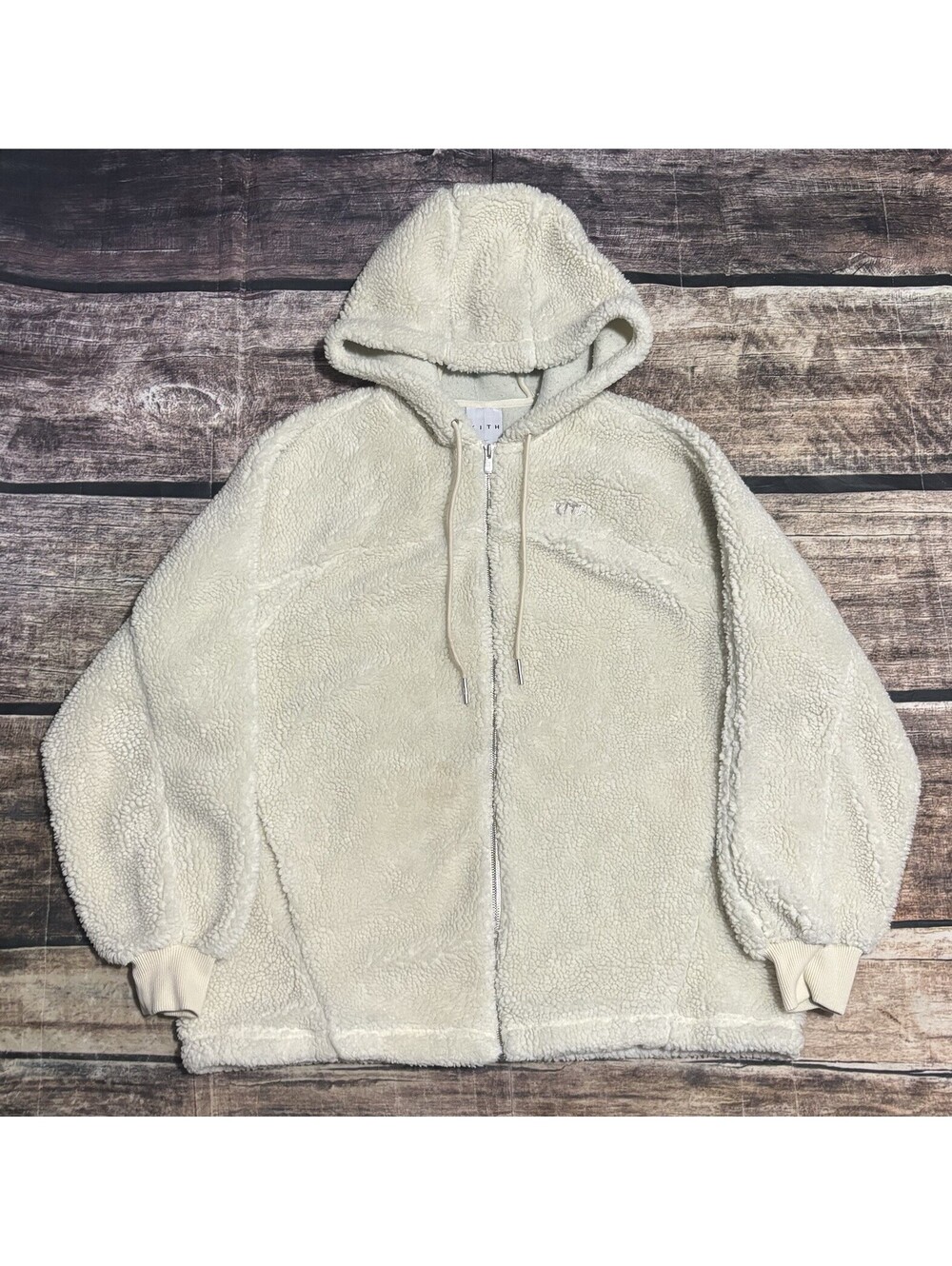 Kith Jacket Womens Small Sherpa Thalia Full Zip Ivory